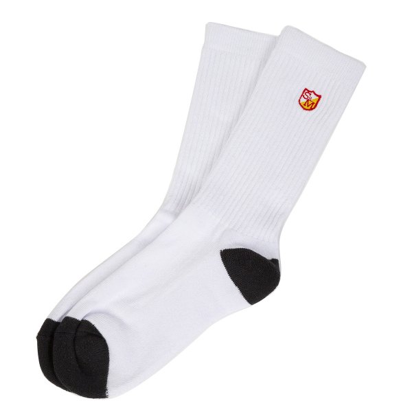 画像1: S&M BLOCK SOCK (WHITE) (1)