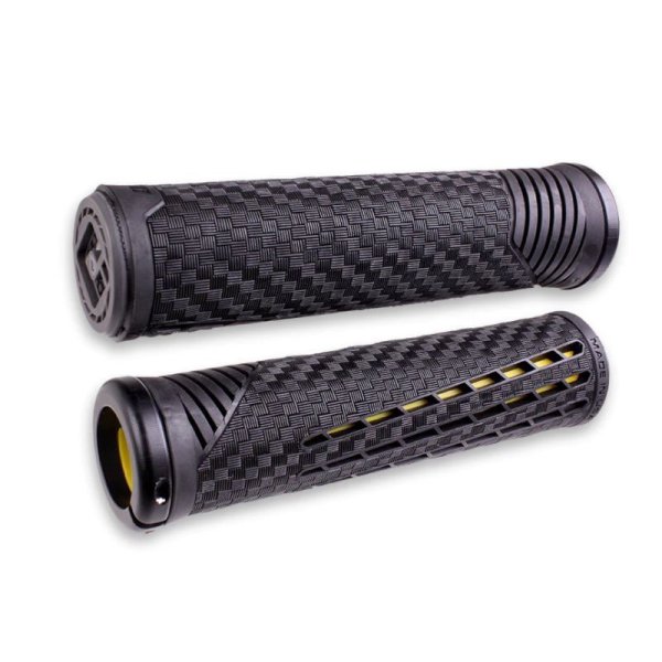 画像1: ODI CF GRIPS V2.1 LOCK-ON (BLACK/YELLOW) (1)