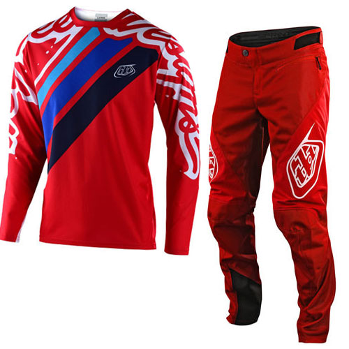 red bike pants